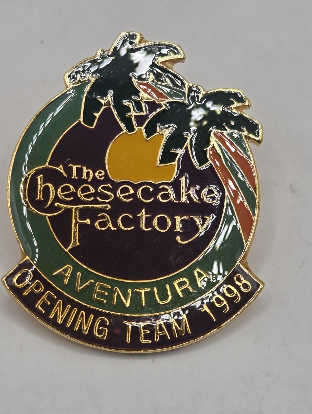 The Cheesecake Factory Aventura CA Opening Team 1998 Pin Palms Sun